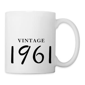 Jahrgang 1961 - Geschenkidee zum Geburtstag - Tasse - Weiß - Rechts