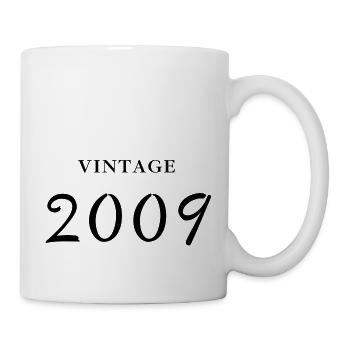 Jahrgang 2009 - Jubiläum Geschenkidee - Tasse - Weiß - Rechts