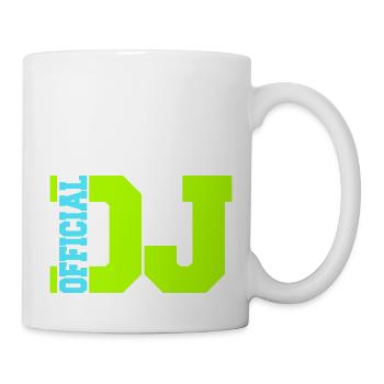 Officiel DJ Music Party Célébration Texte Logo Lettrage - Mug blanc - blanc - Droite