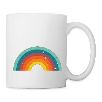 Arc-en-Ciel Rétro - Mug blanc - blanc - Droite