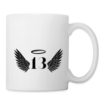 Numéro 13 ange - 13e anniversaire ailes - Mug blanc - blanc - Droite