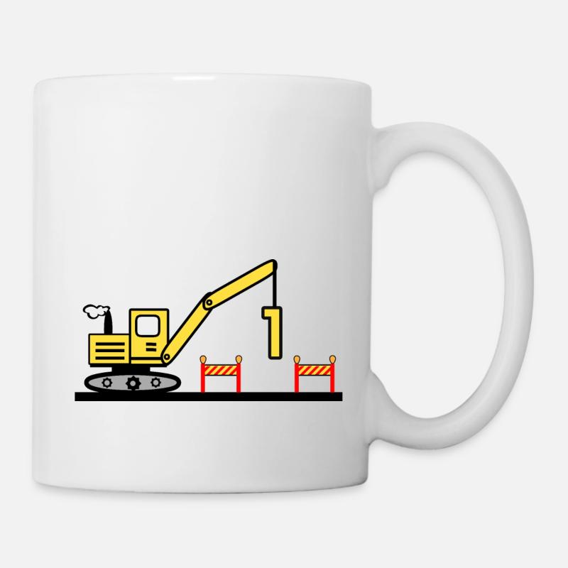 Bagger - Tasse - Weiß