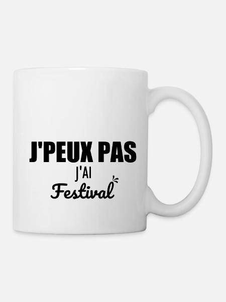 je peux pas j'ai concert - Mug blanc - blanc