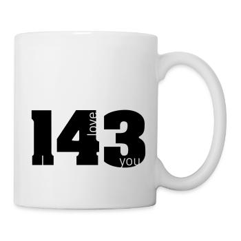 143 i love you - Tasse - Weiß - Rechts