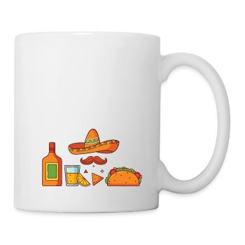 Tacos & Tequila Funny Taco Lover Saying Slogan - Mug - white - Right
