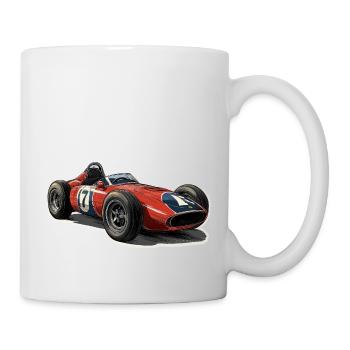 Oldtimer-Rennwagen - Tasse - Weiß - Rechts