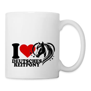 I love Pferd Deutsches Reitpony - Tasse - Weiß - Rechts