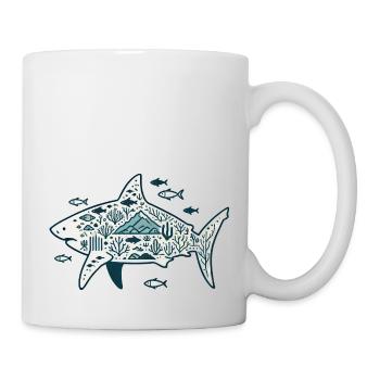 Haifisch - Tasse - Weiß - Rechts