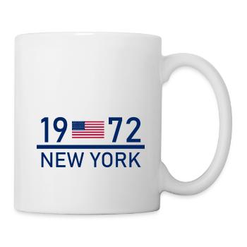 New York - 1972 - Drapeau des États-Unis NYC - NY - Amérique - Mug blanc - blanc - Droite