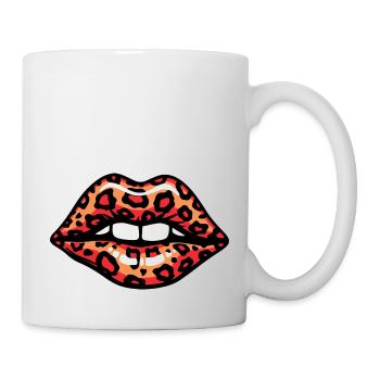 LEOPARDEN-LIPPEN - Tasse - Weiß - Rechts