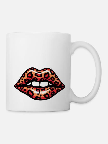 LEOPARDEN-LIPPEN - Tasse - Weiß