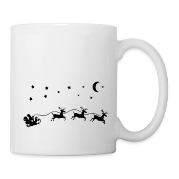 Traîneau de Noël du Père Noël - Mug blanc - blanc - Droite