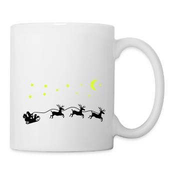 Traîneau de Noël du Père Noël - Mug blanc - blanc - Droite