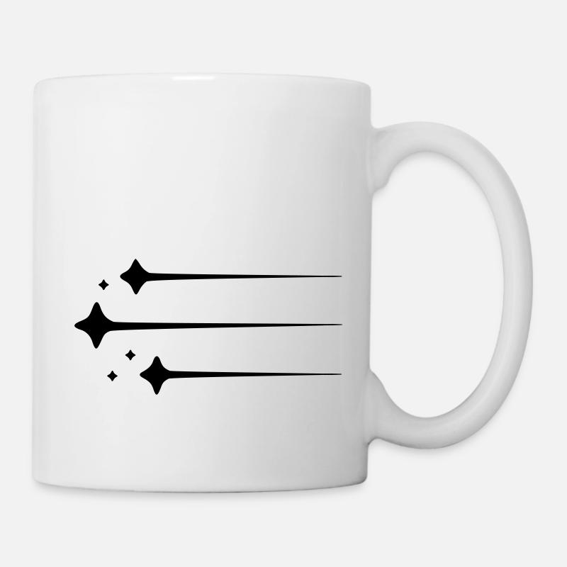 Sternschnuppen Linien - Tasse - Weiß