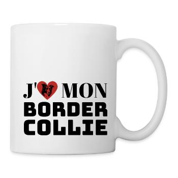 J aime mon border collie - Mug blanc - blanc - Droite
