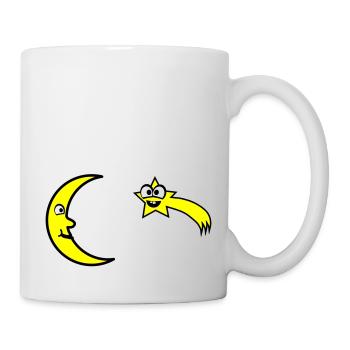 Mond und Sterne - Tasse - Weiß - Rechts