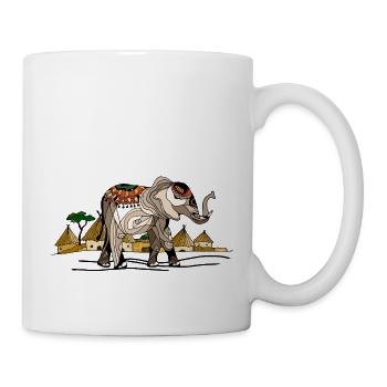 Éléphant - Mug blanc - blanc - Droite