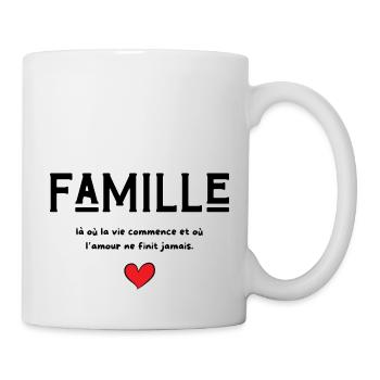 Family Where Life Begins - Family Gift - Mug - white - Right