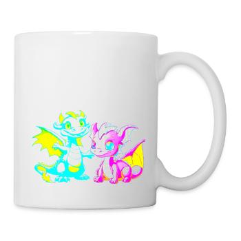 Drache Drachen Kinder - Tasse - Weiß - Rechts
