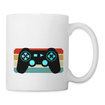 Vintage Retro Gaming Controller - Tasse - Weiß - Rechts