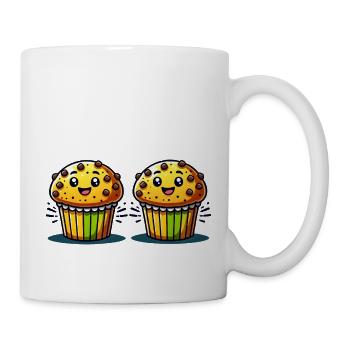 Muffin Comic - Tasse - Weiß - Rechts