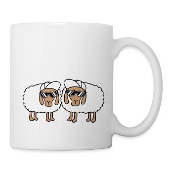 Deux Mouton Lunettes de Soleil 2 Cappy Cap Été Crew - Mug blanc - blanc - Droite