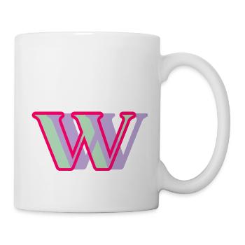 Multicolor letter w - Mug - white - Right