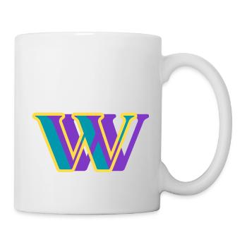 Letter w multicolor - Mug - white - Right
