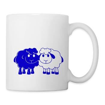 Two Sheep Friends Couple 2 Team Crew Small Baby - Mug - white - Right