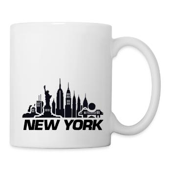 new york skyline ny - Tasse - Weiß - Rechts