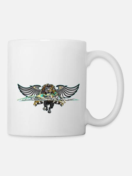 Löwe - Tasse - Weiß