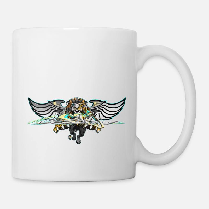 Löwe - Tasse - Weiß