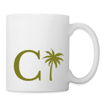 Letter c green Palm - Mug - white - Right