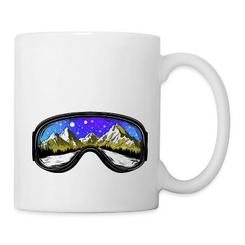 Ski Brille Berge Symbol - Tasse - Weiß - Rechts