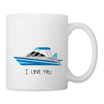 Bateau à moteur Bateau de sport - Mug blanc - blanc - Droite