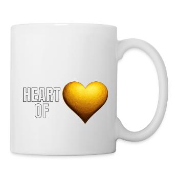 Golden lettering heart of gold (Herz aus Gold) - Mug - white - Right