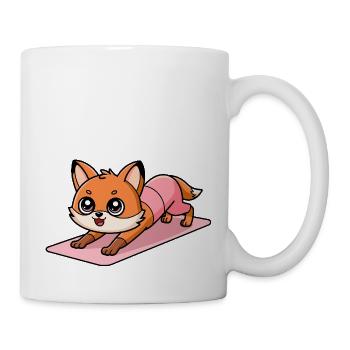 Fuchs Yoga - Tasse - Weiß - Rechts
