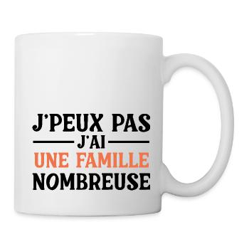 Ich kann nicht, ich habe eine große Familie - Tasse - Weiß - Rechts