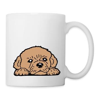 Chiot chien mensonges bon mignon fidèle doux regard doux - Mug blanc - blanc - Droite