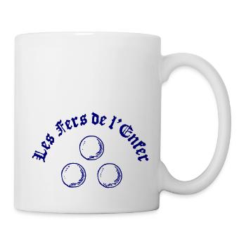 Les Fers de l'Enfer / Die Eisen der Hölle - Pétanque - Tasse - Weiß - Rechts