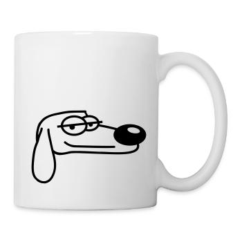 Dog Looks Cool Relaxed Look Guy Chill Dude - Mug - white - Right