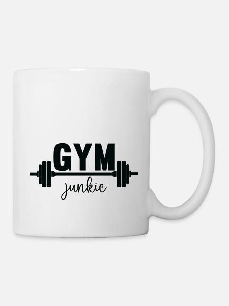 Gym junkie - Tasse - Weiß