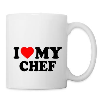 I love my chef - Mug - white - Right