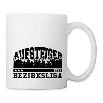 Aufsteiger 2025 Bezirksliga Aufstieg Fußball - Tasse - Weiß - Rechts