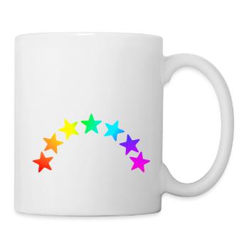 Colorful Stars - Rainbow Gradient - Mug - white - Right