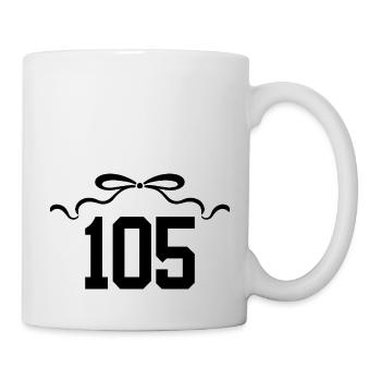 Numéro 105 noeud - 105e anniversaire - Mug blanc - blanc - Droite