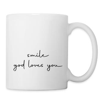 smile god loves you - Tasse - Weiß - Rechts