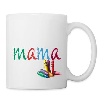 Mom - Chalk colorful - Mug - white - Right