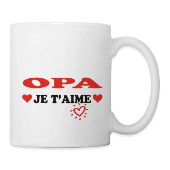 OPA je t'aime - Mug blanc - blanc - Droite