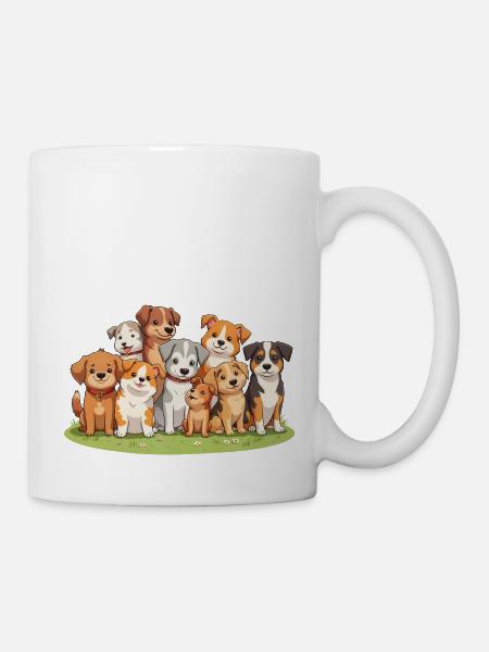 Ein Rudel Hunde - Tasse - Weiß